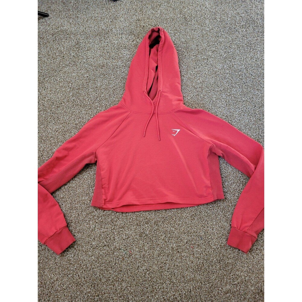 Gymshark Training Cropped Hoodie Ruby red